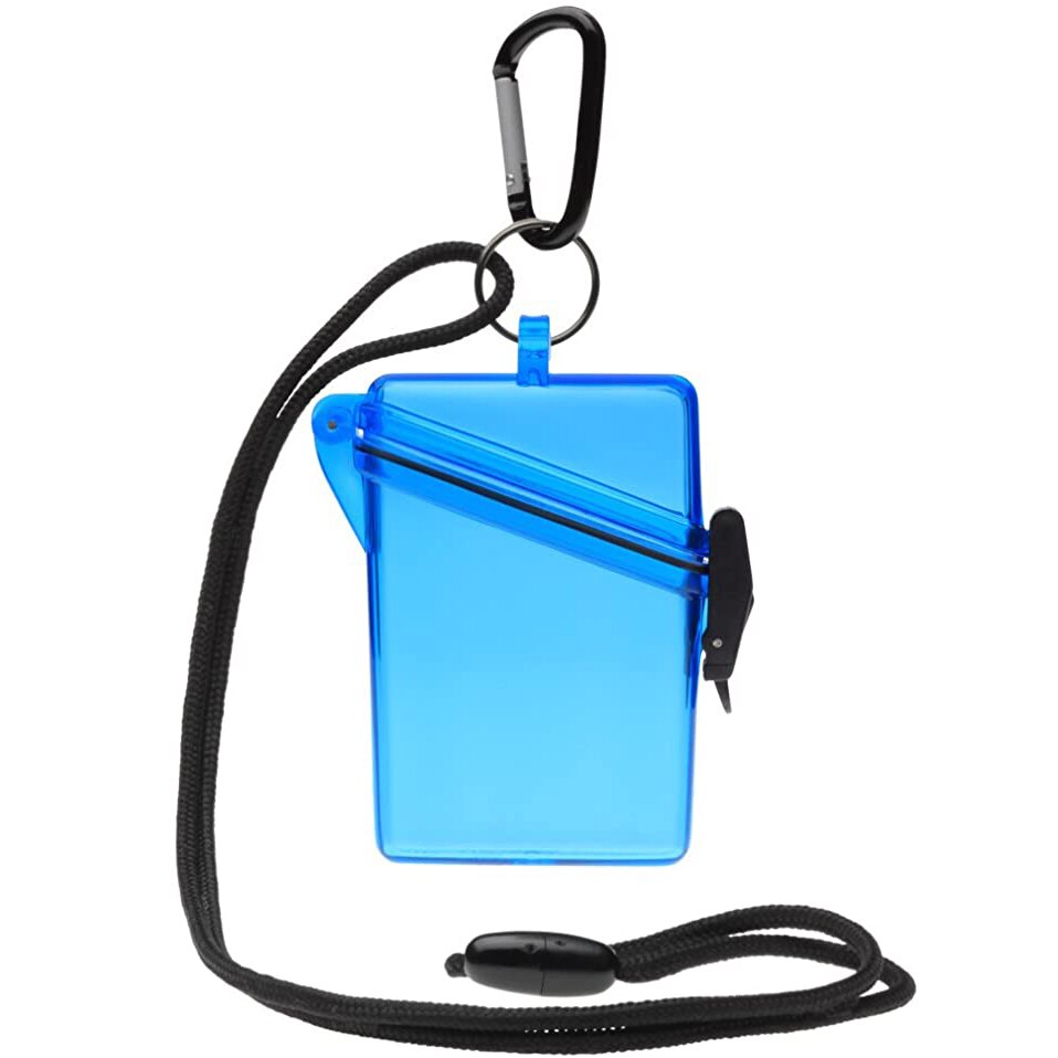 Waterproof ID Card Badge Holder Case Sports Case with Lanyard and Keychain Surfing Accessories