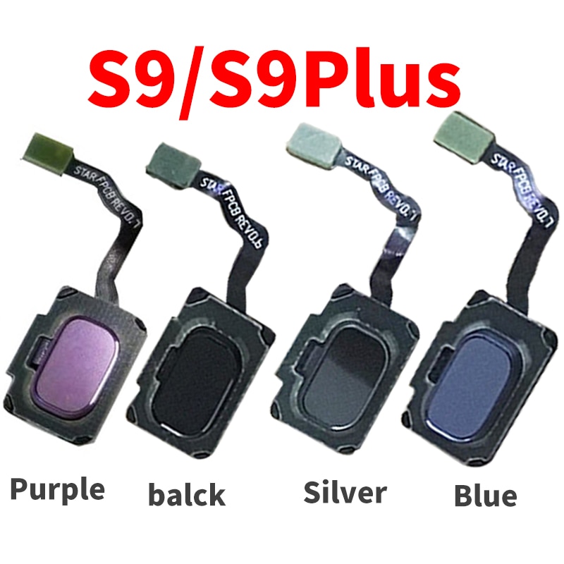 Sensor de huella dactilar para Samsung Galaxy S9 G960F G960U S9 + S9 plus G965F G965U, Sensor de huella dactilar con Cable flexible para menú de inicio