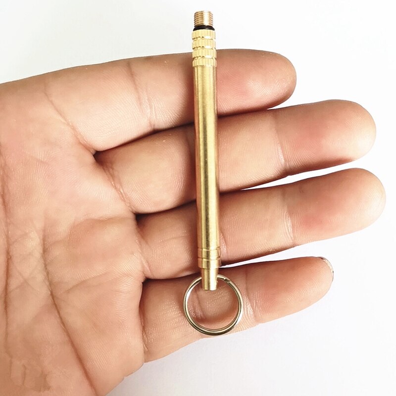 Titanium Outdoor Toothpick Bottle Fruit Fork Camping Tool Toothpick-Holder