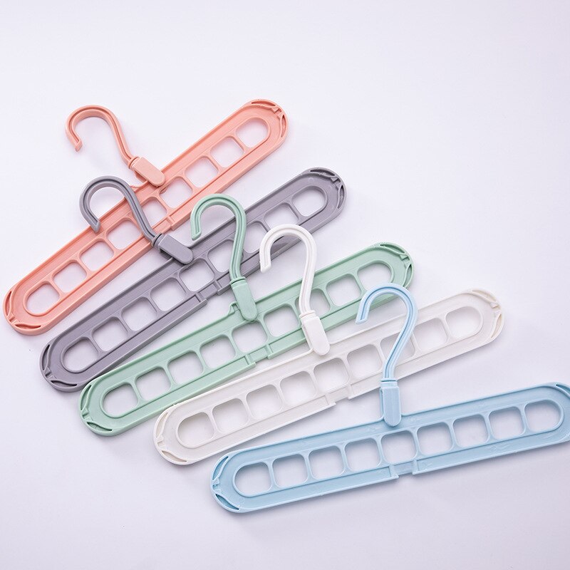 Magic Multi-port Support Circle Clothes Hanger Clothes Drying Rack Multifunction Plastic Clothes Hangers Home Storage Hangers