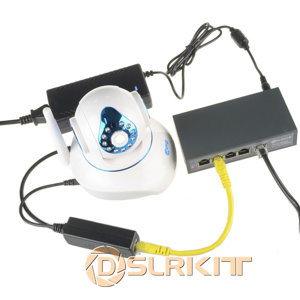 4pcs Active PoE Splitter Power Over Ethernet 48V to 5V 2.4A Compliant IEEE802.3af