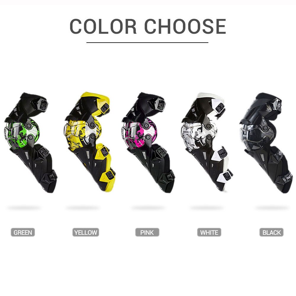 SCOYCO Motorcycle Knee Pads CE Motocross Knee Guards Motorcycle Protection Knee Protector Racing Guards Safety Gears Race Brace