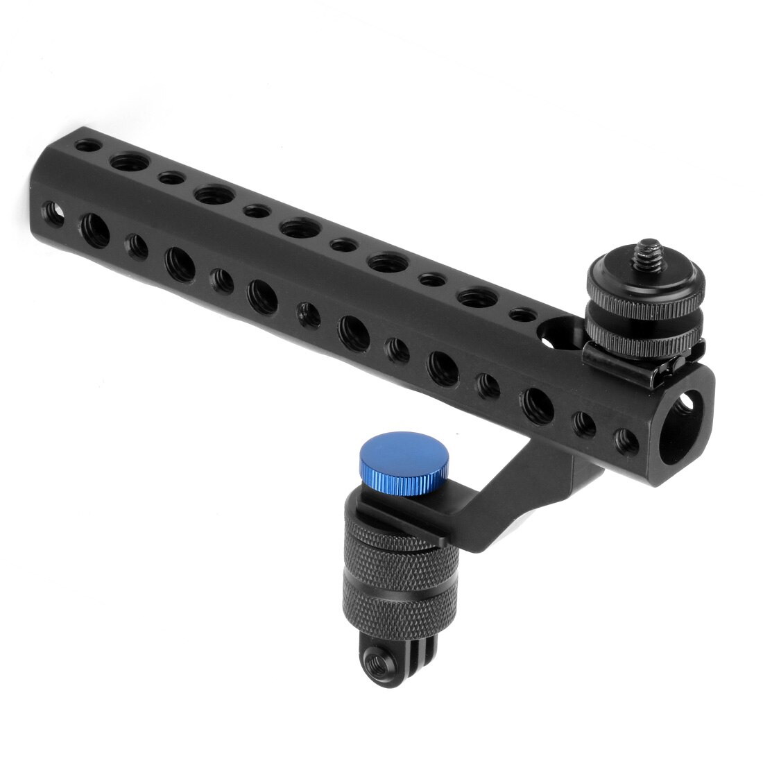 Quick Release Top Handle 28mm with Shoe 1/4" 3/8" for DSLR Camera Cage Rig Low Angle Shot for Sony A6500 GH5 G85 A7RIII: w 2xScrew Adapters