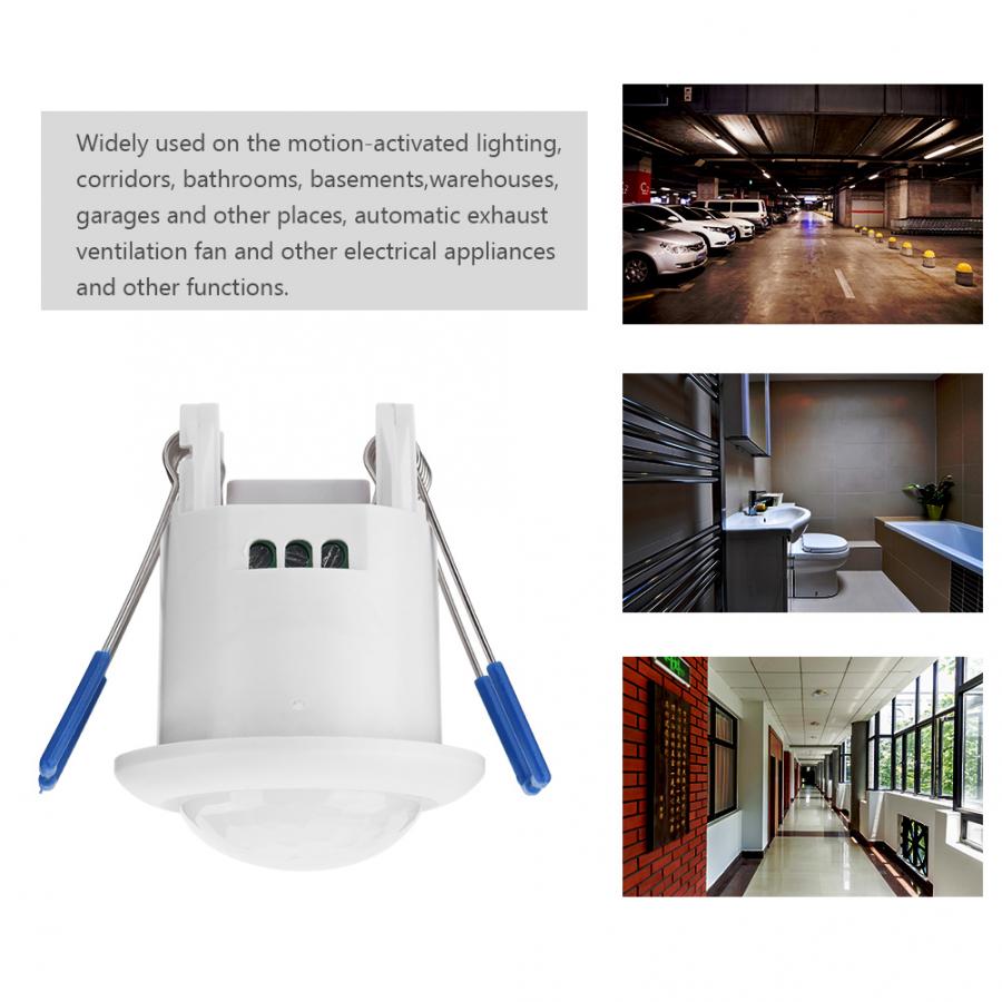 Motion sensor 360 Degree Recessed Automatic Infrared PIR Motion Sensor Switch with Time Delay for Ceiling Light sensor de movime
