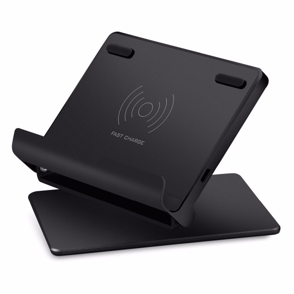 Fast Wireless Charger Stand Aluminum Universal Phone Stand QI Wireless Charging Stand Pad for Xiaomi mi 9 Samsung Galaxy S9 S10e: Black