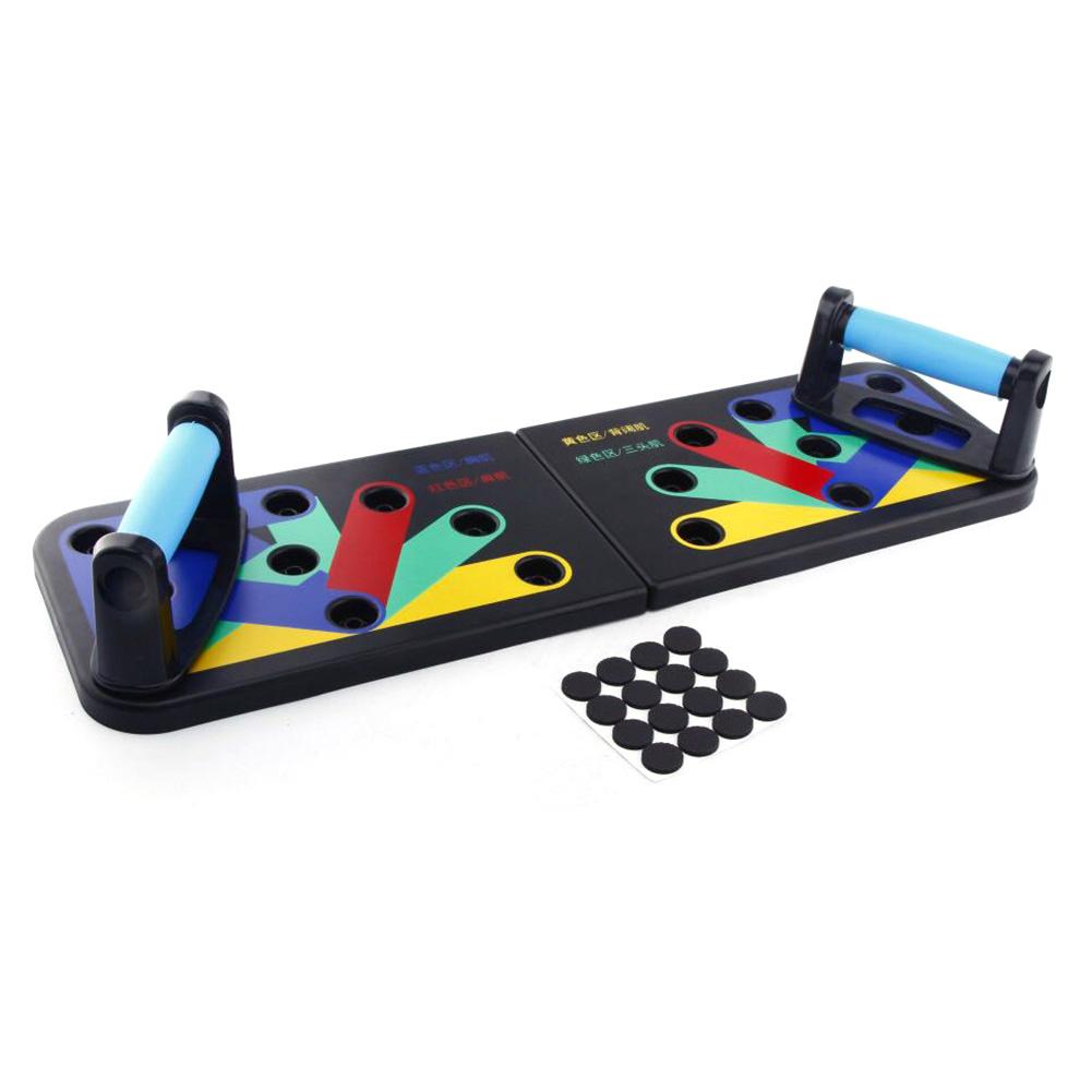 Suporte de sistema de treino para flexão, placa multifuncional dobrável para exercício muscular abdominal