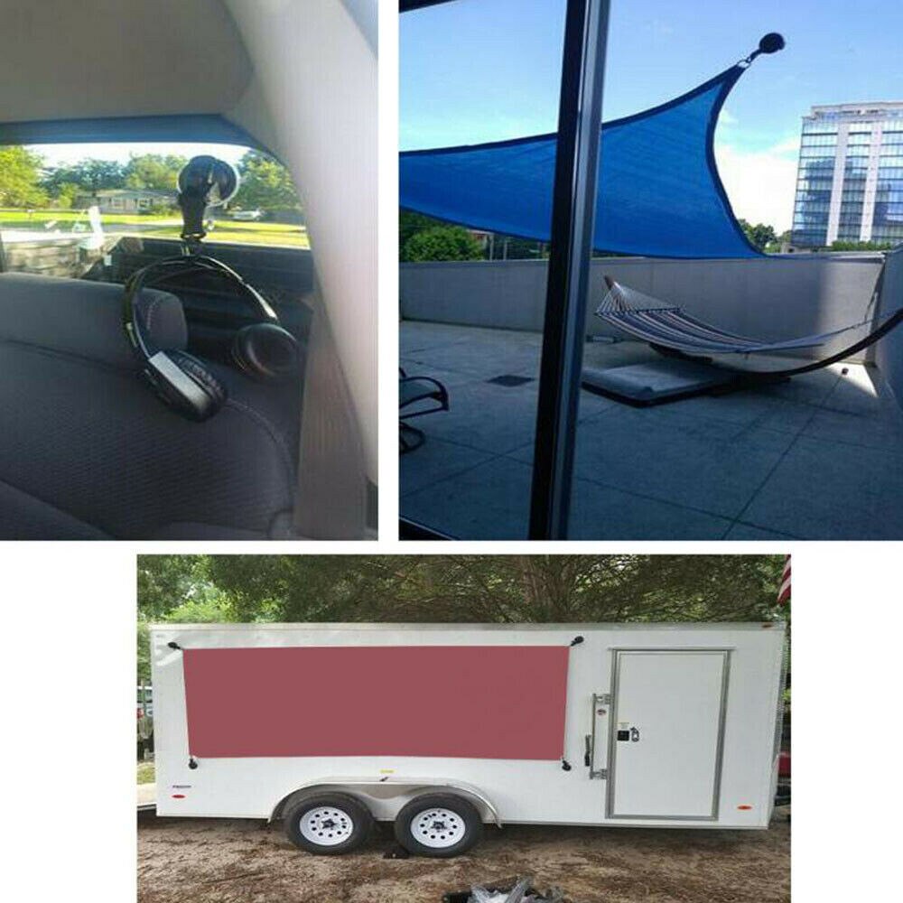 Tarp Suction Cup Anchor Tie Down Webbing 2pcs Boat Campers Car Hook PVC