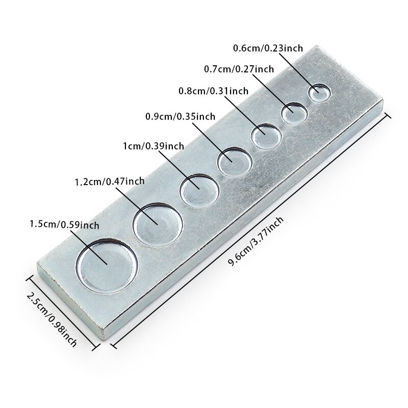 6 sets of a package Metal Snap fastener buttons Rivet Clasp Install Tool Mounting Snap Fasteners Press Studs Rivet Setter Base: Rivet Base