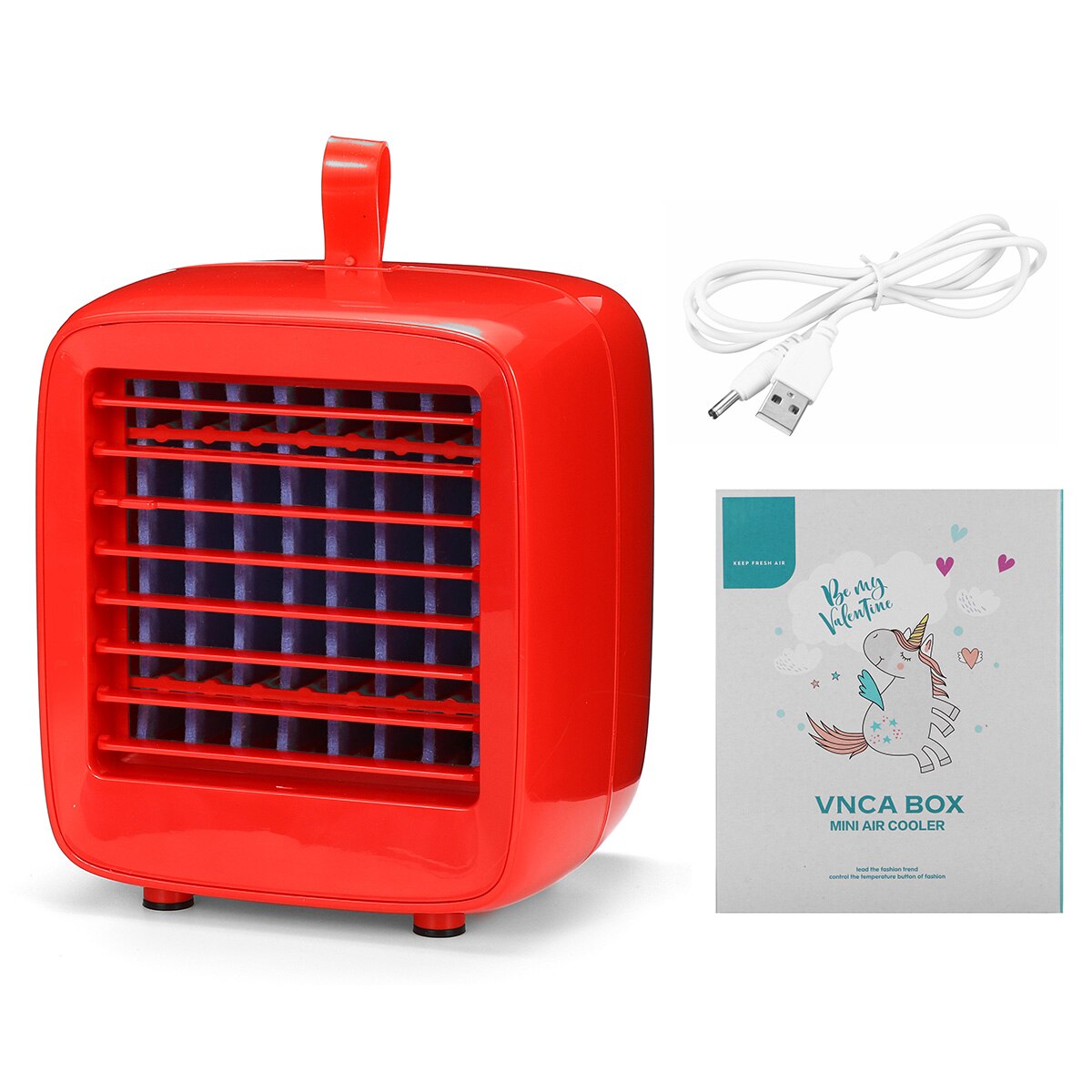 Mini klimaanlæg bærbar luftkøler 200ml vandtank hjem personligt rum køler blæser usb desktop køleventilatorer 2 speed