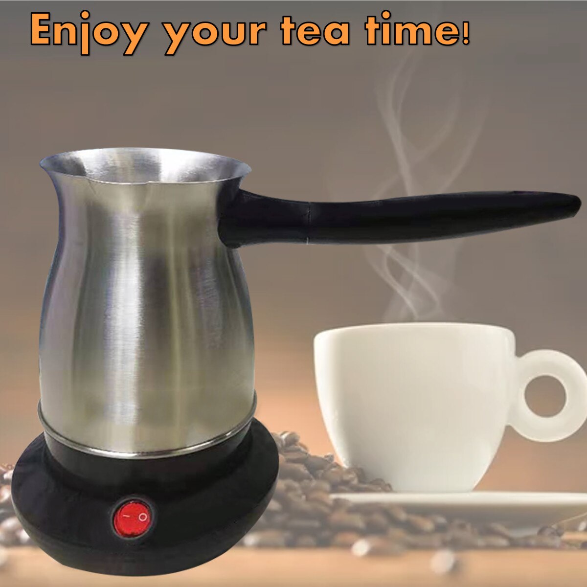 600W 220V Coffee Machine 304 Stainless Steel Turkey Mocha Coffee Maker Electrical Coffee Pot Coffee Kettle for home office