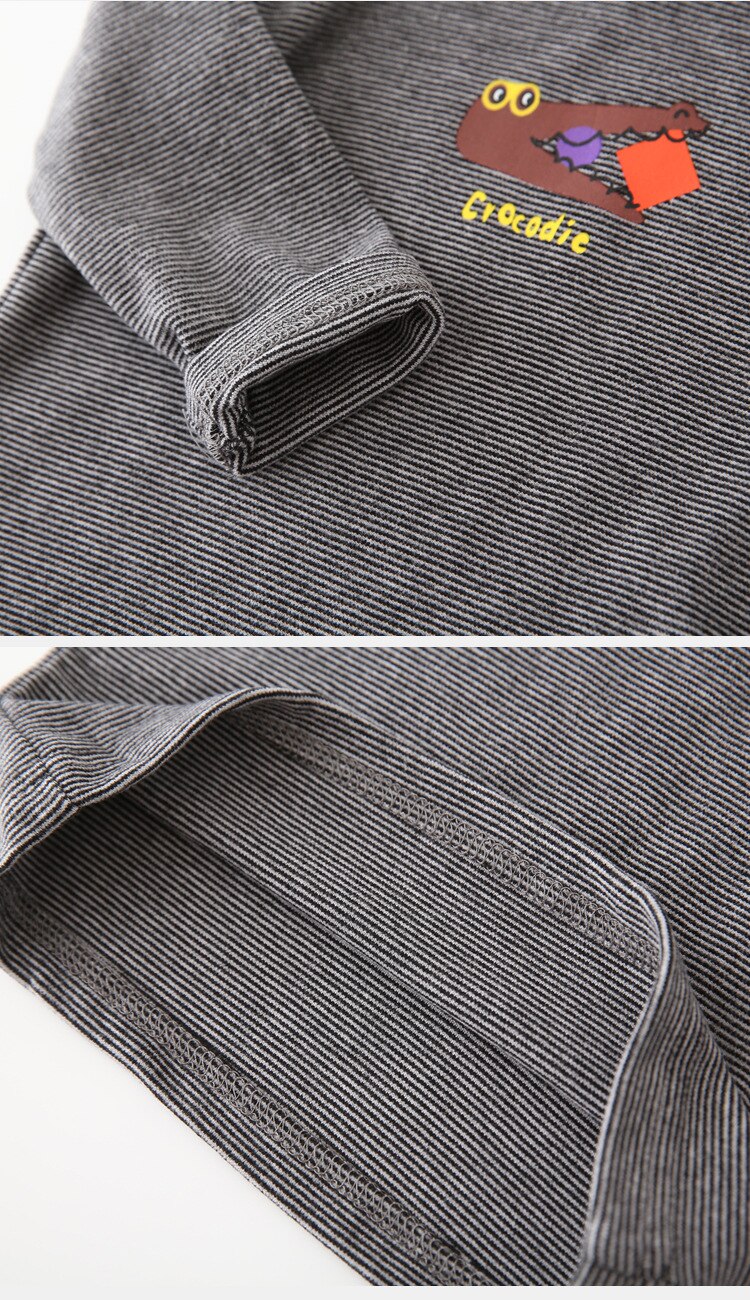 Ropa de niño de otoño-invierno, ropa interior de algodón con cuello alto Dinasour de dibujos animados para niños de 2 a 6 años, ropa interior térmica para niños