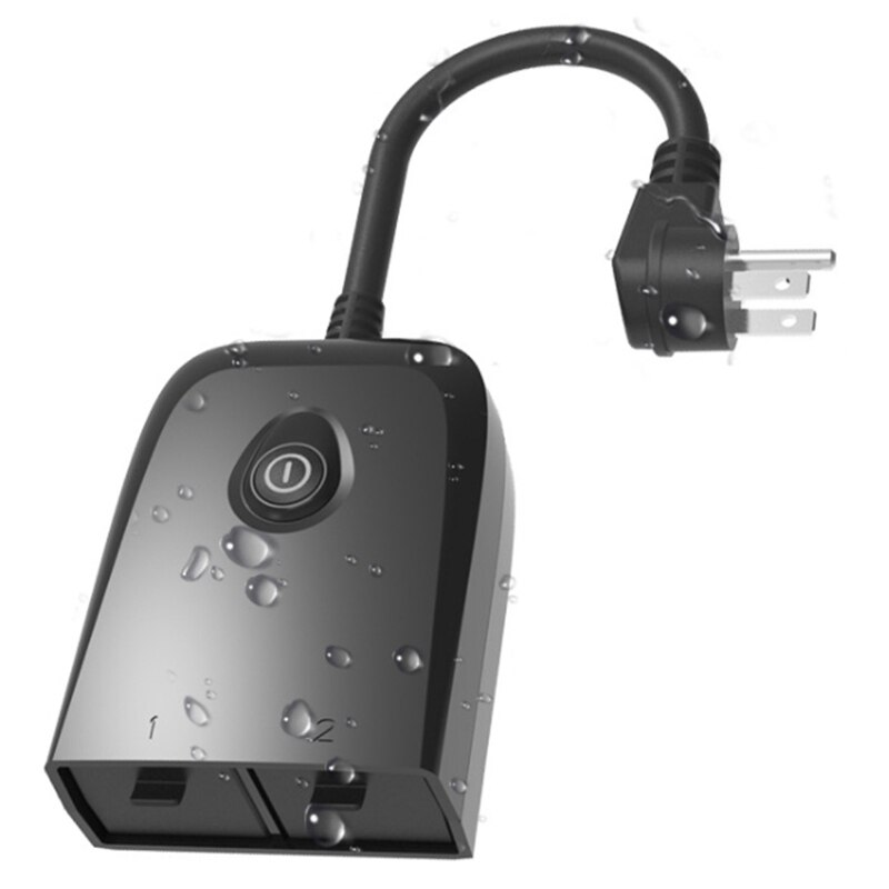 Wifi Socket, Plug Smart Socket Smart Home Outdoor Waterproof Timer Switch Socket Voice Control Waterproof Socket US Plug