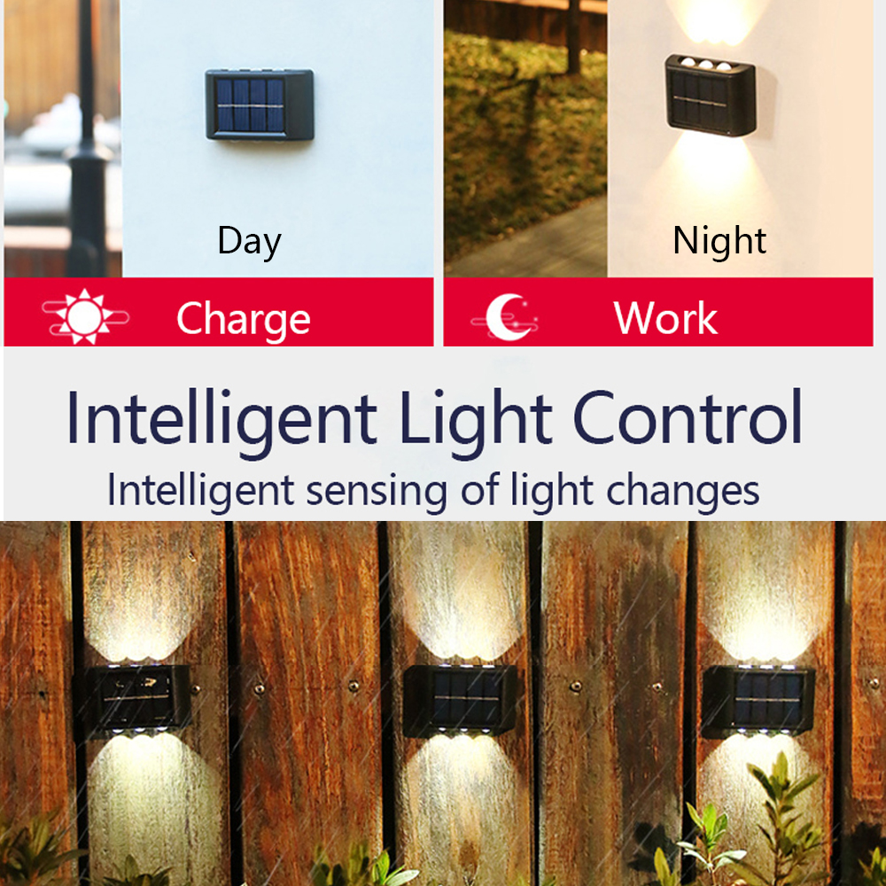 NUOBESTY Solar Post Light – IP44 Waterproof ABS Pillar Lamp, Auto Day/Night Sensor, 6-10Hr Runtime, Warm White, For Courtyard, Garden, Villa, Park