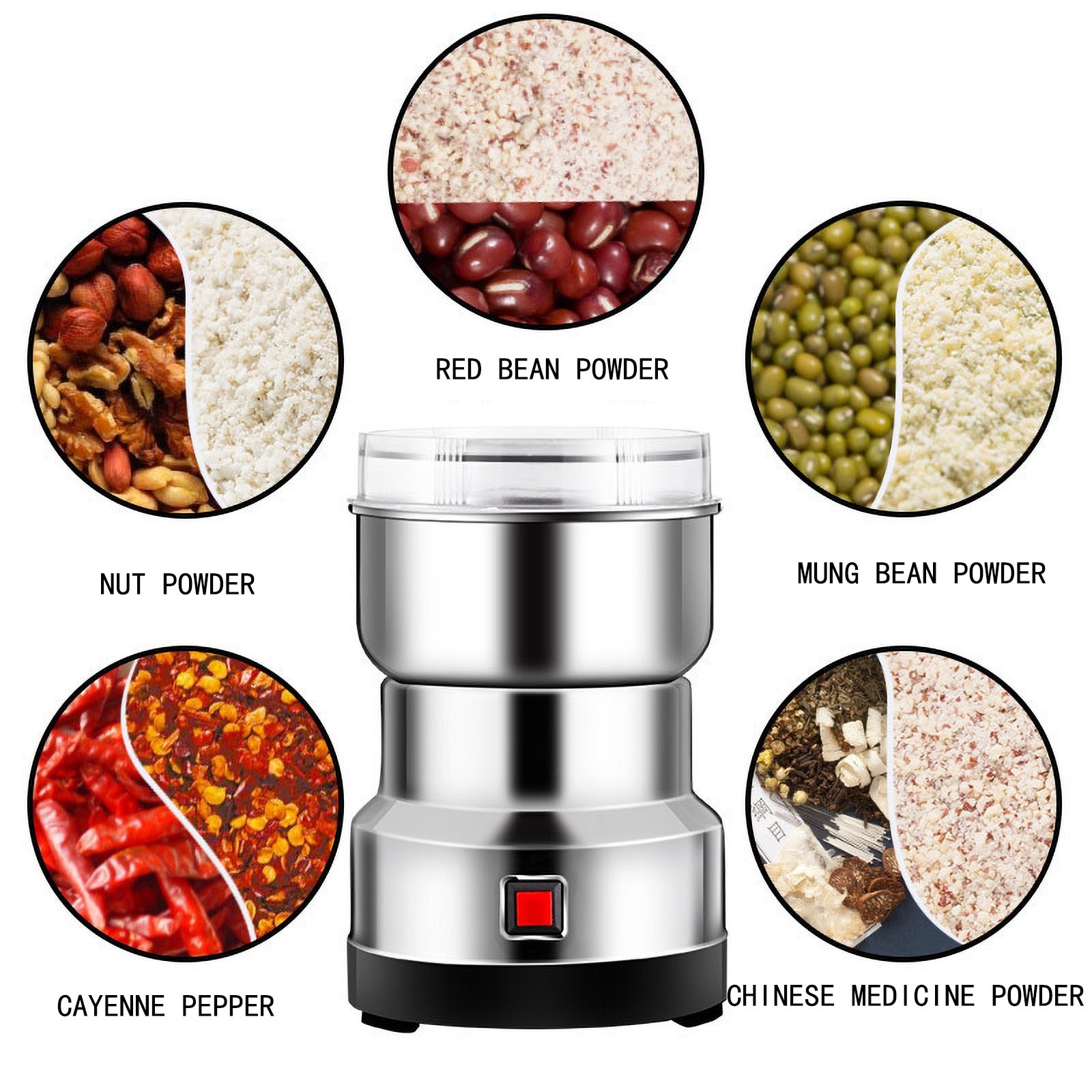 200w Electric Multifunction Food Grinder Milling Machine Grinder Mini Electri Extreme Speed Grinding Kitchen Tools#g30