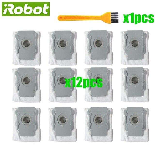 Bolsa de polvo para IRobot Roomba i7 + i7 plus J7 J7 +/Plus E5 E6 E7 S9 S9 + piezas de repuesto Robot aspirador bolsas de repuesto: Caqui oscuro
