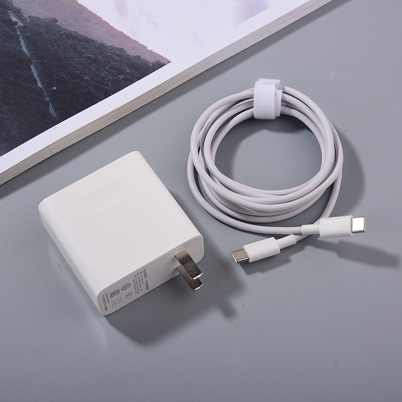 Huawei matebook 15 14 13 x pro 65w pd-laddare snabbladdning eu/us nätadapter för magicbook  d14 d15+1.8m dubbel typ c-datalinje
