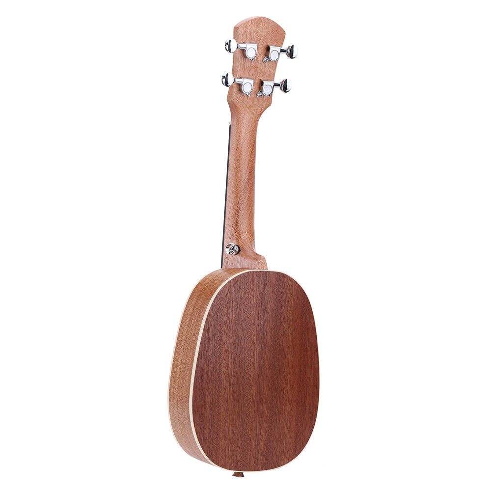Ukelele Soprano de 21 &quot;de , guitarra hawaiana con forma de piña, mate, 4 cuerdas de nailon, diapasón de palisandro