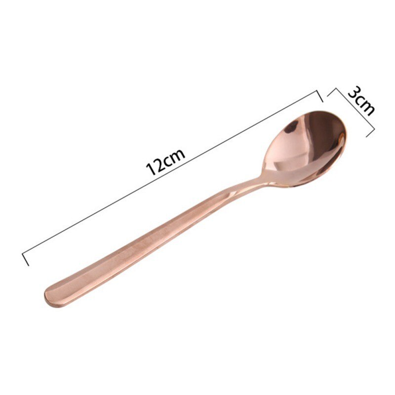 Tea Spoons 304 Stainless Steel Tableware Cutlery Unique Gold Small Dessert Spoon Silver Mini Coffee Scoop Ice Cream Spoon 1: B3