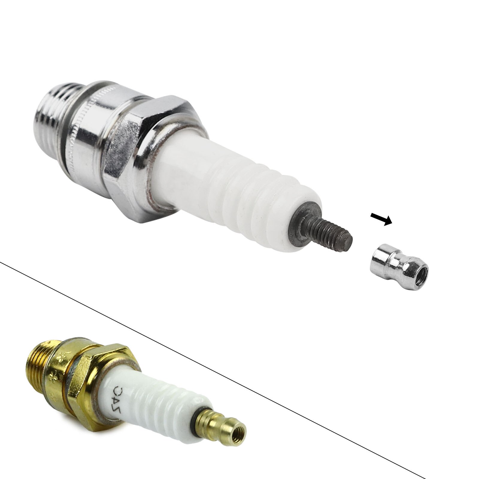 10 stk  z4c tennplugger for 49cc 50cc 60cc 66cc 70cc 80cc 2 takts yamaha suzuki motorisert sykkel sykkel moped scooter