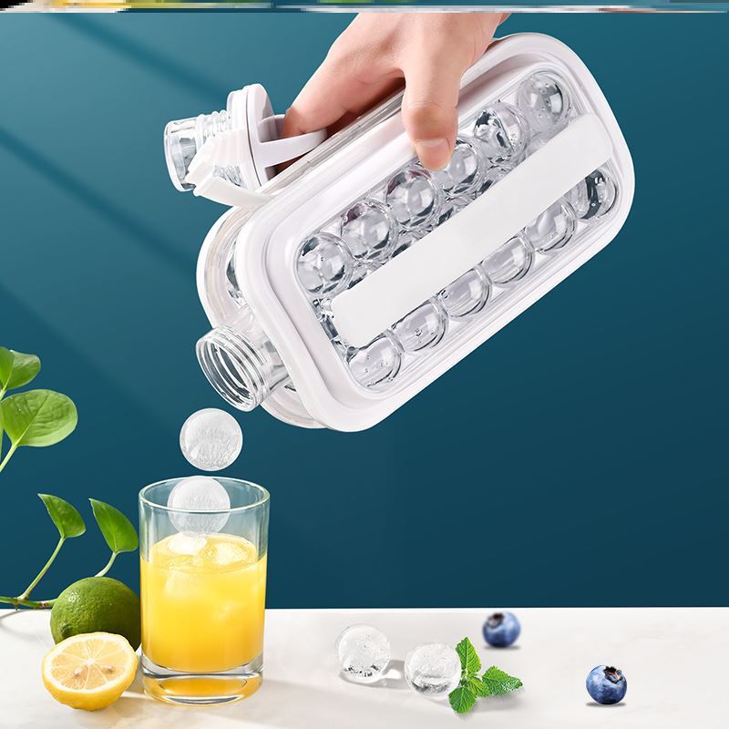 Ice Ball Maker 2 In 1 Draagbare Ice Fles Cubic Container Ice Cube Ronde Tray Mold Diy Iattice Ketel bar Keuken Tool