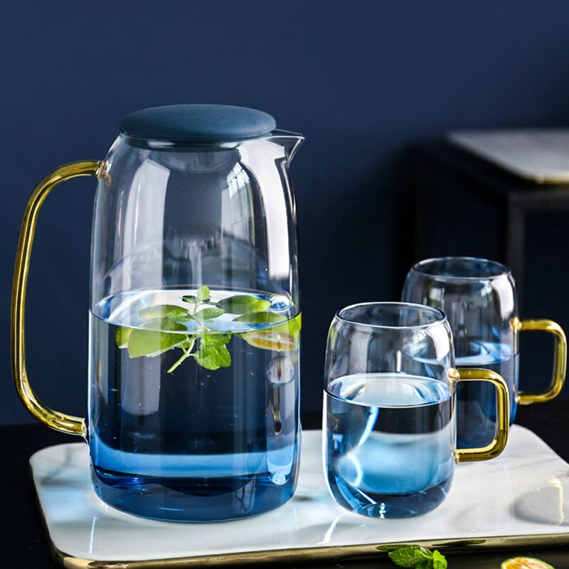 Glass Kettle Set Household Heat-resistant and High-temperature Explosion-proof Cooler Large Capacity Cold Water Teapot