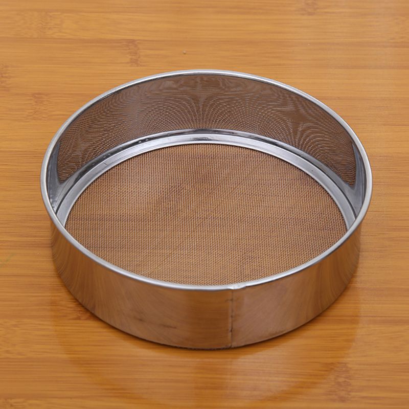 Colador de harina de acero inoxidable cedazo de malla fina para aceite colador tamiz para hornear pasteles utensilios de cocina E15B
