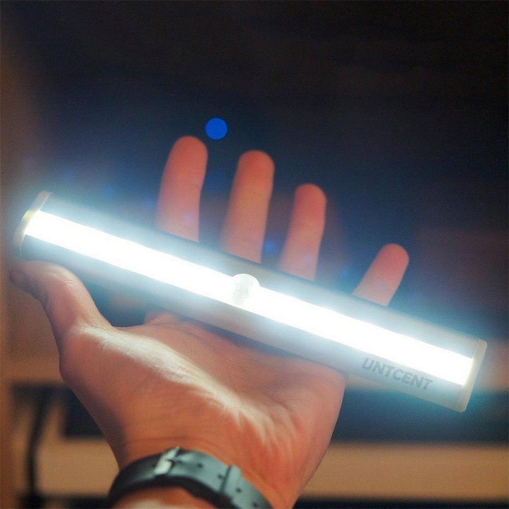 UNTCENT 10 LED chip Motion sensor licht, kamer nachtlampje kabinet verlichting garderobe licht, batterij-aangedreven: Cold white light