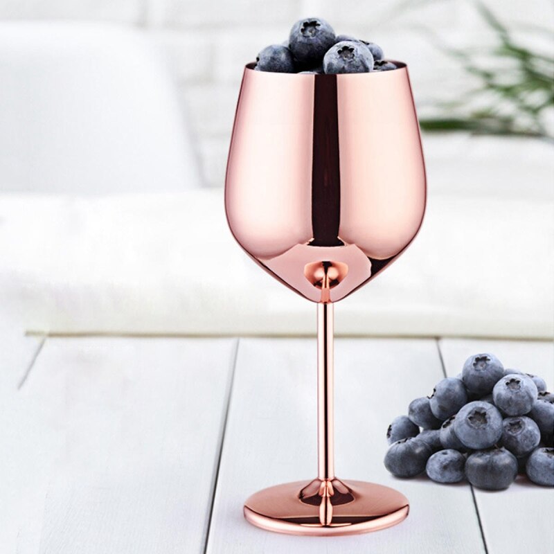 Verre à vin en acier inoxydable, gobelet à jus, à Champagne, pour Cocktail, à whisky, paquet de 3, 500Ml