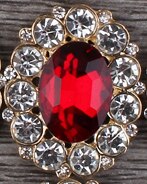 10 stk/parti 25mm*31mm diamantknapper i gyllen legering flatback dekorasjoner akryl rhinestone knapp gjør-det-selv bryllup tilbehør: Nr. .11