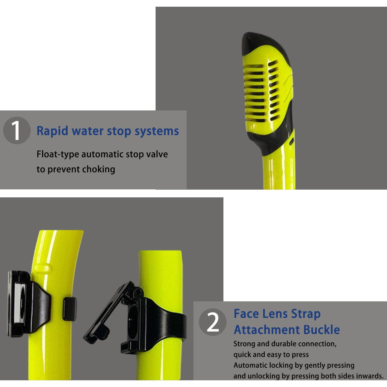 Swimming Training Snorkel Comfortable Silicone Snorkeling Single Hose Scuba Diving Adults Teenagers Children Swimming Gear