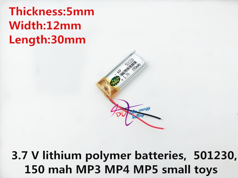 1 PCS 051230 501230 150 MAH BT150 Headset 3.7 V lithium polymeer batterij 37 V