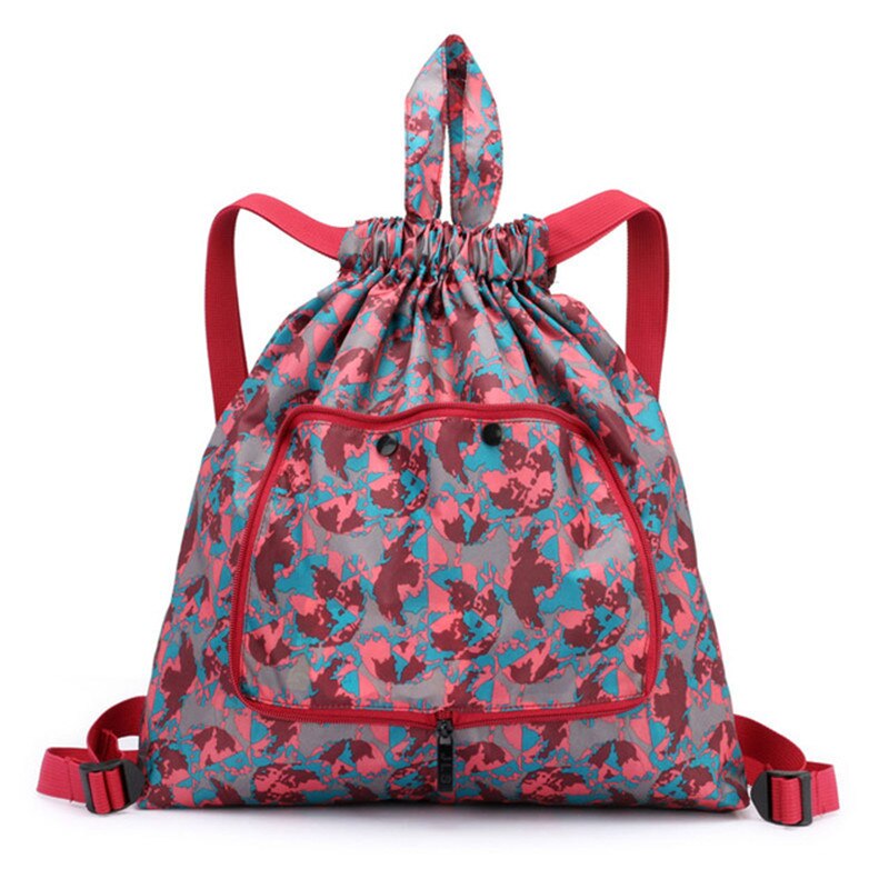 Grote Capaciteit Opvouwbare Koord Rugzak Schouder Wandelen Rugzak Opslag Drawsting Zak Bloem Zakken Vrouwelijke: S