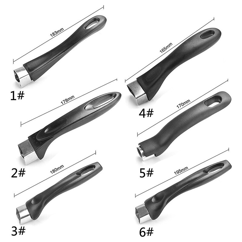 Cabo de panela ergonômico para uso doméstico, longo, anti escaldante, universal, acessórios de cozinha, substituição, removível, baquelite