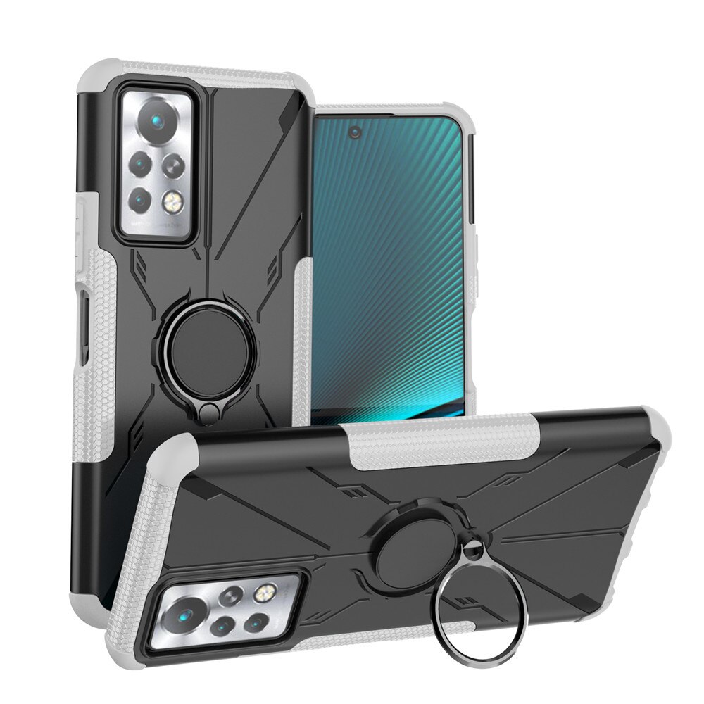 For Infinix Note 11 Case Luxury Ring Back Cover Stand Armor ShockProof Case For Infinix Note 11 Pro Note11 Phone Case: Infinix Note 11 / white