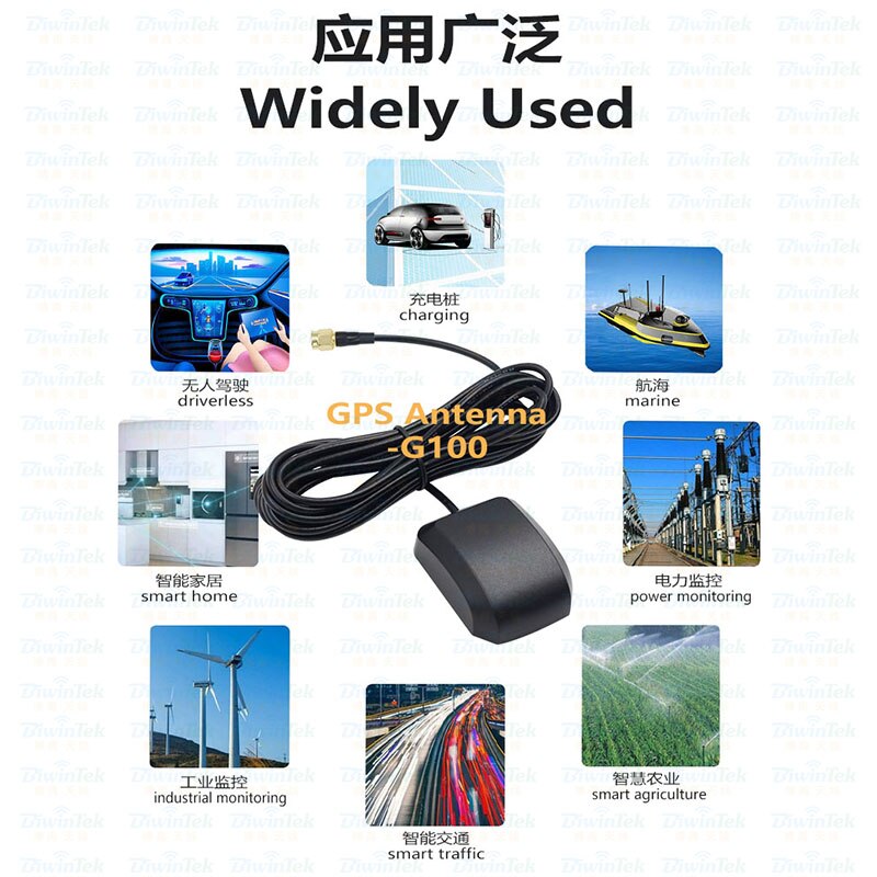 GPS Antenna GNSS BeidouGlonassGalileo External Internal ReceiverVehicleCarNavigation HighGainStrong SMAMale RG174 IP67 Magnet 3M
