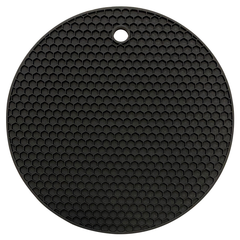 18 cm Ronde Siliconen Mat Coaster Food Grade Materiaal Placemat antislip Tafelmat Keuken Accessoires Gadgets Ronde Cup mat: Rood