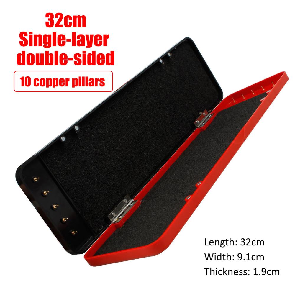 Multifunctionele Lange Vislijn Organiseren Doos Karpervissen Rigs Visgerei Hair Rig Opbergdoos Stijf Voor Vislijn rigs Houder: Single layer 32cm