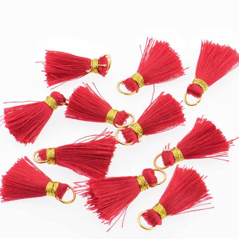 30PCS Mini Polyester Silk Tassel DIY Boho Jewelry Making Supplies Bracelet Necklace Finding Fringe Trim Pendants Small Tassels: 08