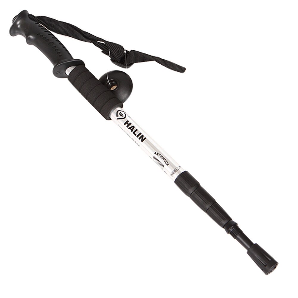 Outdoor Trekking Climbing Anti Shock Hiking Walking Trekking Trail Poles Stick Adjustable Canes 4-Sections hiking Accessories: SL