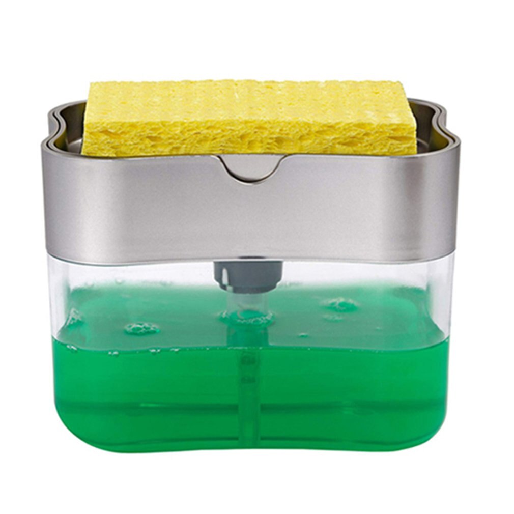 Zeep Pompe Savon Dispenser Push-Out Vloeibare Dispenser Keuken Afwassen Borstel Schuursponsje Wasmiddel Automatische Dispenser