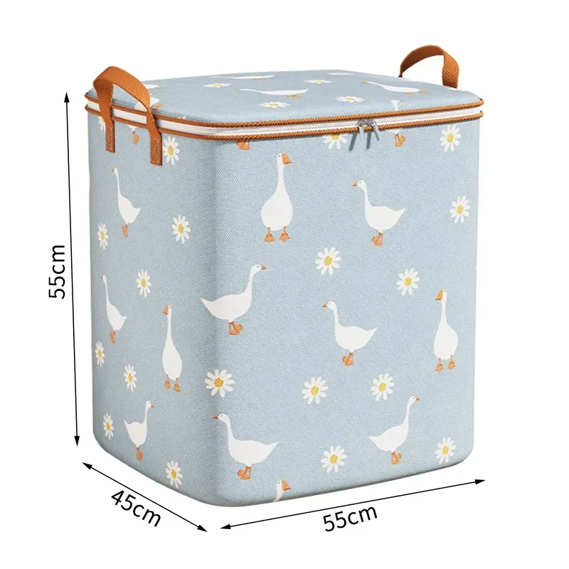 Quilt Storage Box Dustproof Organizers Non-Woven Wardrobe Space Saving Bag House-Moving Bedding Box Travel Storage Organization: Yellow