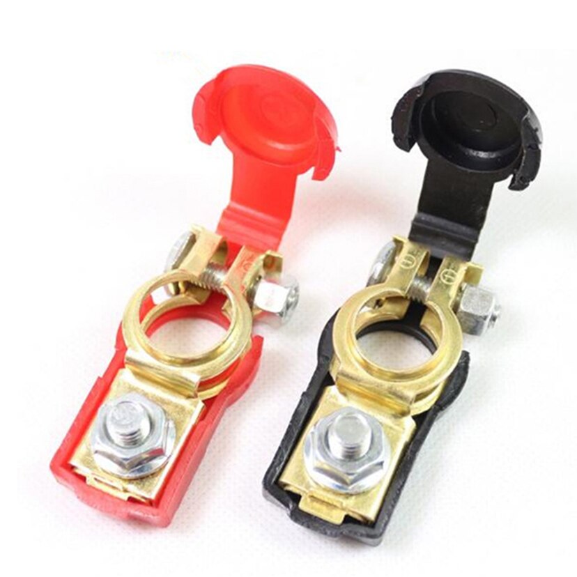 2 PCS Positive Nagative Car Battery Terminal Clamp Clip Connector Seat Auto 12V Quick Release Batterie Terminals Clamps with Cap