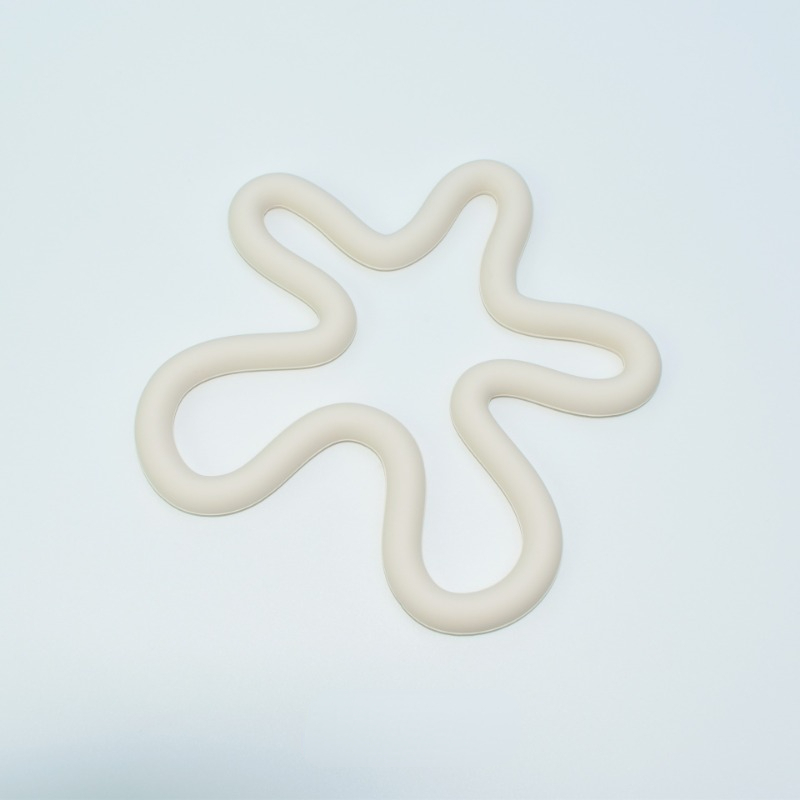 Posavasos geométricos de silicona resistentes al calor, posavasos antideslizantes para tazas de bebidas, mantel individual para mesa, accesorios de cocina, almohadillas para posavasos: Blanco