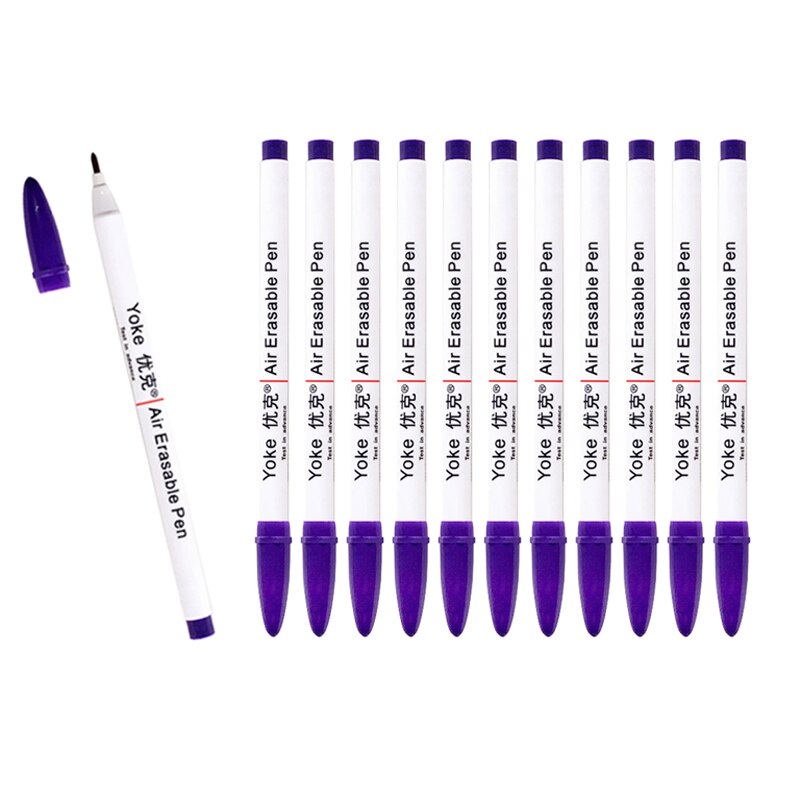 12 Pieces Ink Marker Erasable Auto-Vanishing Pen for Grommet Needlework Tool