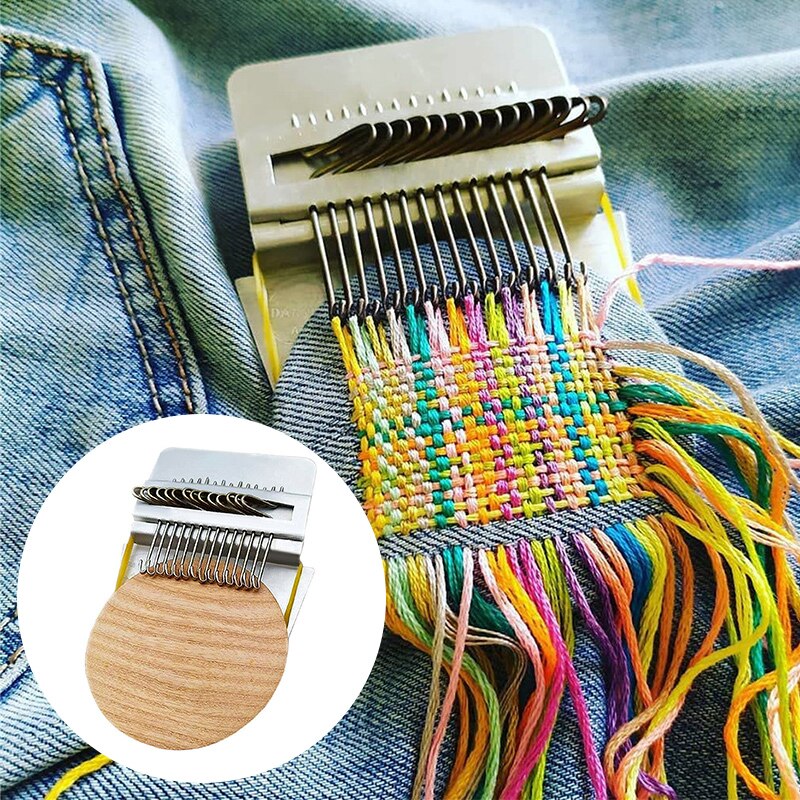 Small Loom Speedweve Weave Tool Portable Darning Machine Small Knitting Machine Tool 10/14/ 28 Needle ​mini Sewing Machines