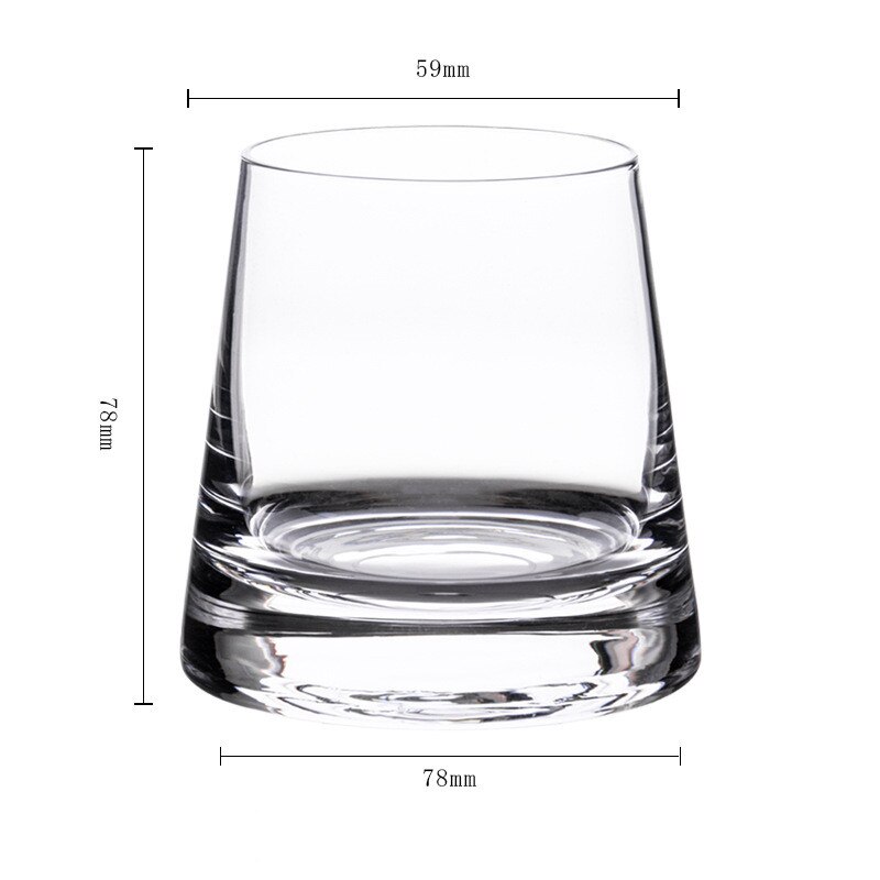 2 st/parti whiskyglaskopp genomskinlig tjockbotten vinkopp för ktv bar club vodka bourbon whisky skotsk sprit för män