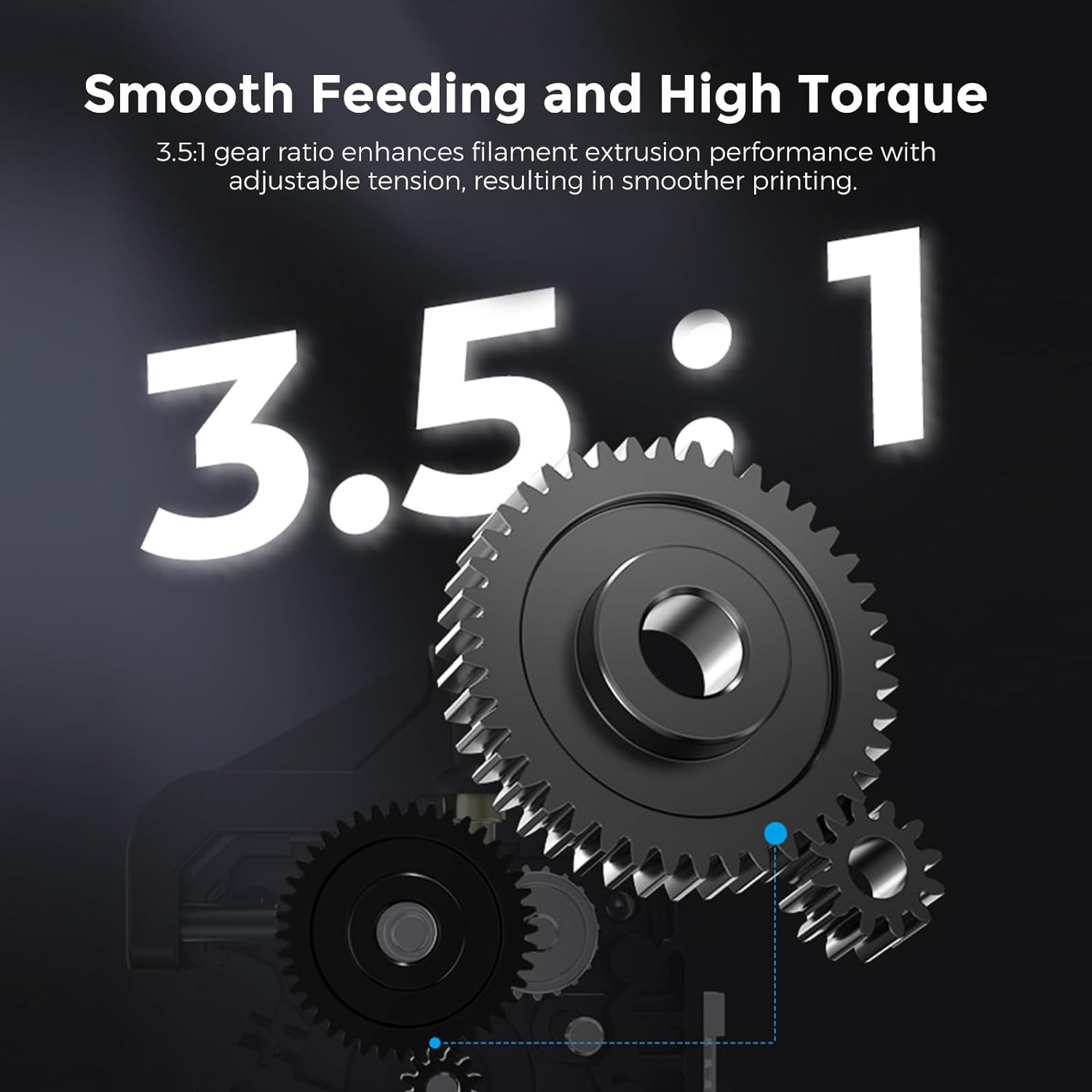 Creality Official Sprite Extruder Direct Drive Dual Gear Extruder SE Upgrade Kit, Compatible with Ender 3/Ender 3 V2 /5/CR 10