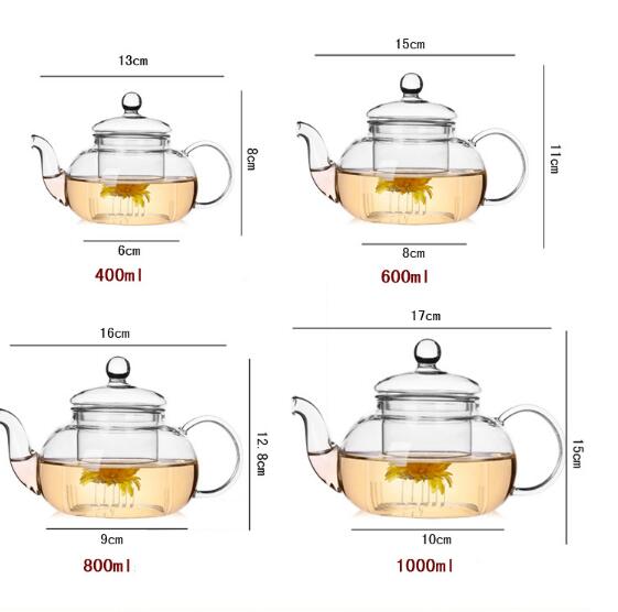 Théière en verre de | Tasse de thé en verre résistante à la chaleur, bouteille pratique, tasse de thé, tasse de thé en verre avec infuseur thé feuille de café végétal