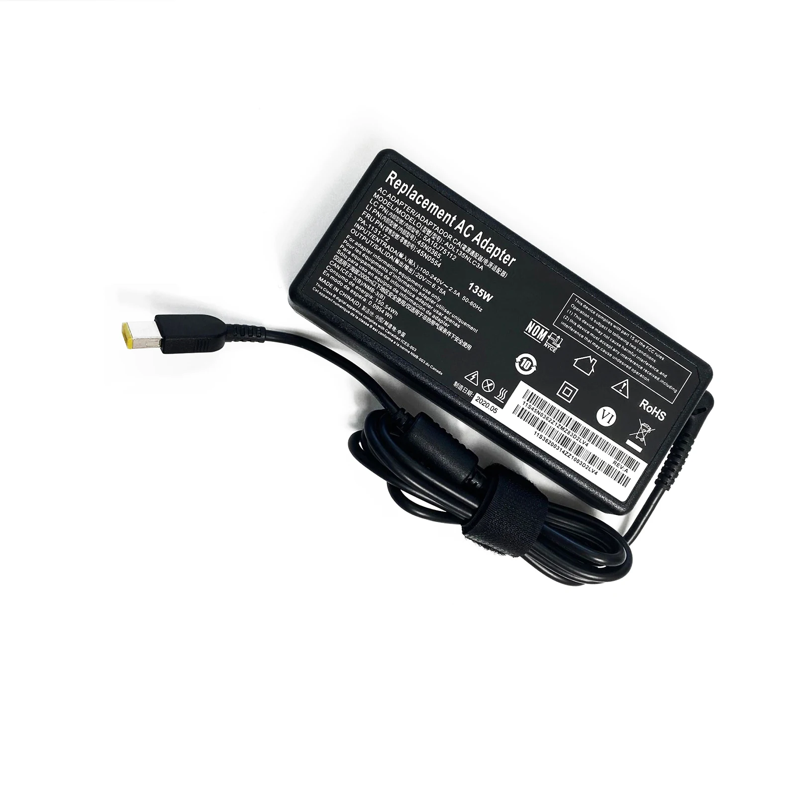 20V 6.75A 135W Laptop Ac Adapter Charger for Lenovo Ideapad Gaming 3 3-15IMH05 3-15ARH05 3-15ACH6 3-15IHU6;X1 Yoga (1st Gen)