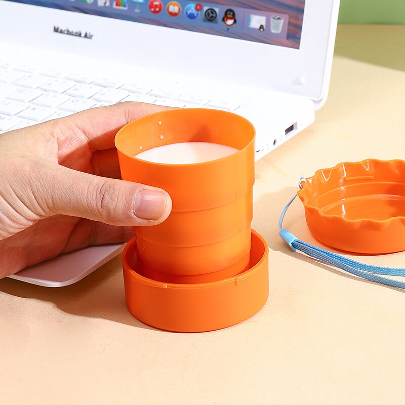 1Pcs Travel Plastic Vouwen Cup Water Cup Intrekbare Water Fles Sport Reizen Draagbare Intrekbare Plastic Beker Tandenborstel Beker